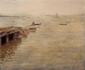 William Merritt Chase : Seashore aka A Grey Day